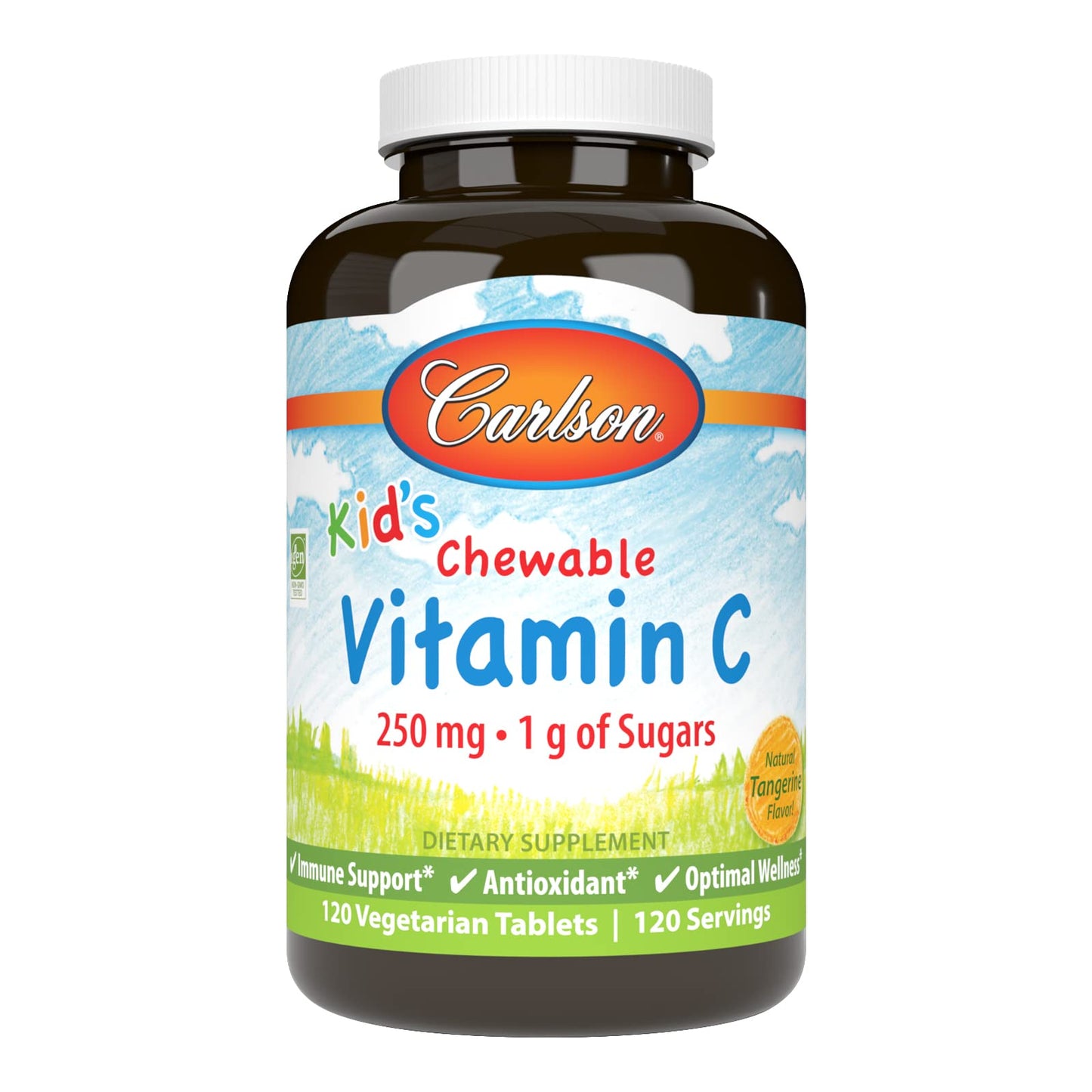 Carlson Kid's Chewable Vitamin C Tablets, 120 Tablets