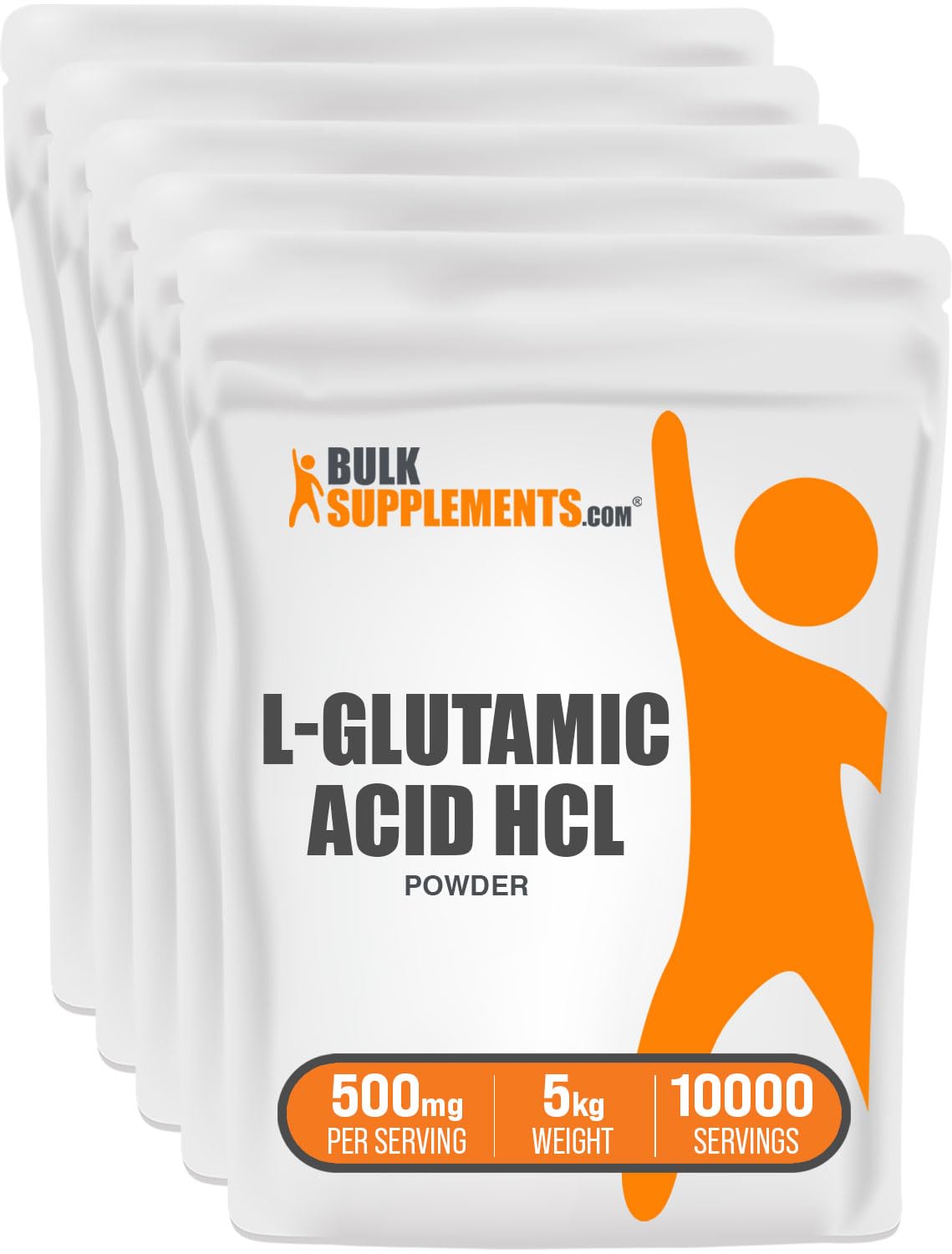 BulkSupplements L-Glutamic Acid HCl Powder 176