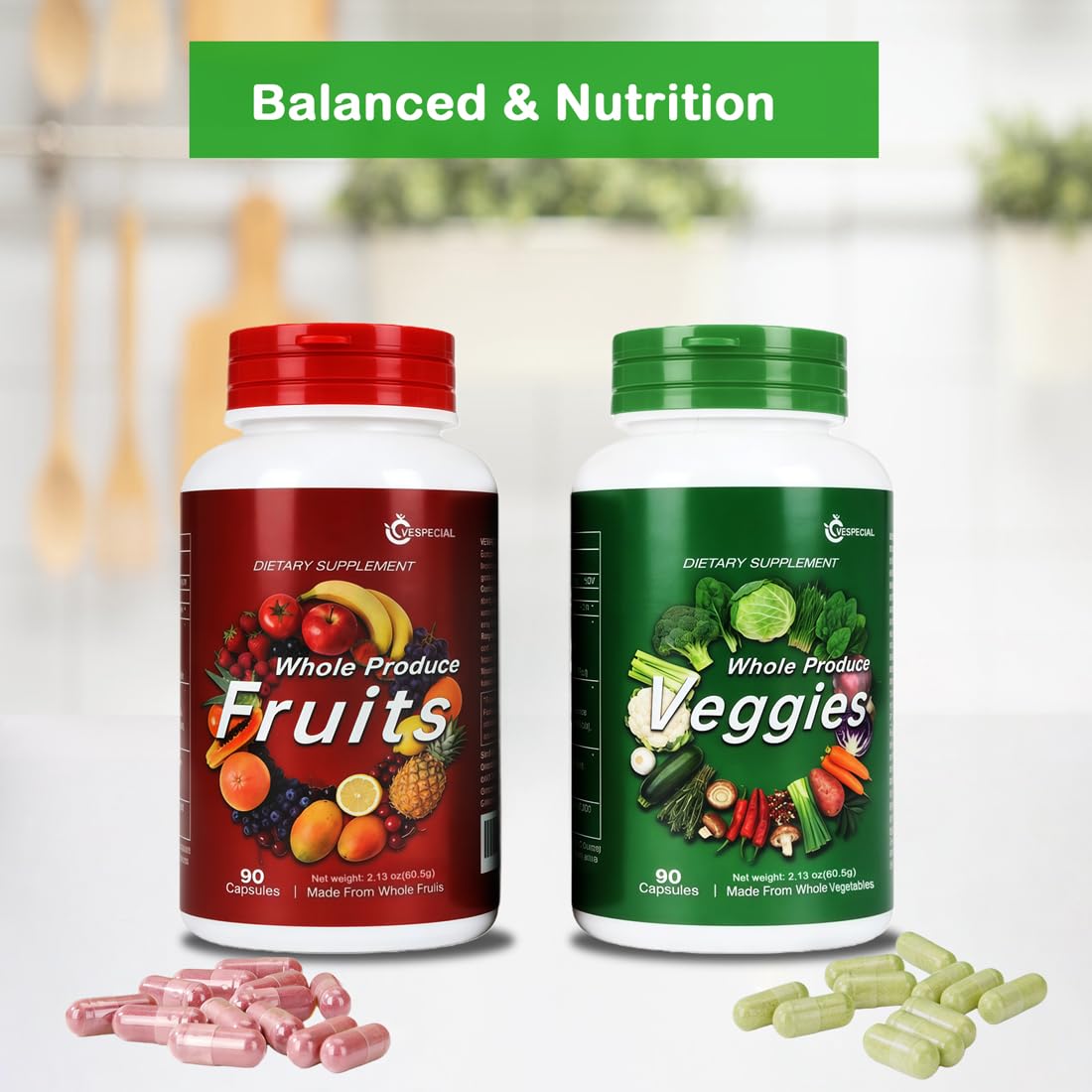 Vespecial Fruit and Veggies Supplement Capsule, 180 Capsules