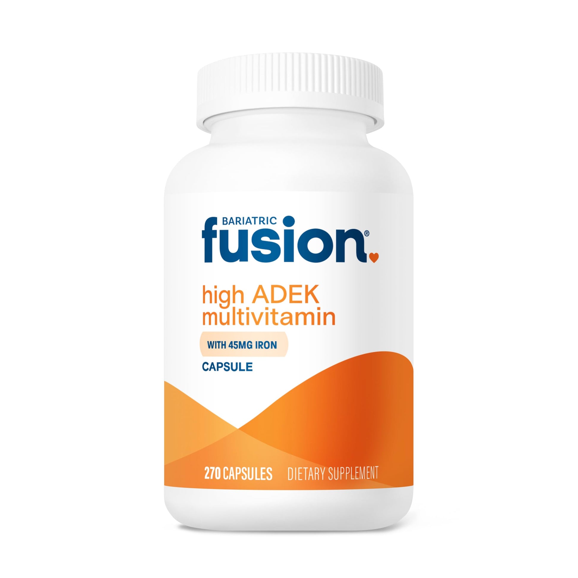 Bariatric Fusion High ADEK Multivitamin Capsule with 45mg Iron, 270 Capsules