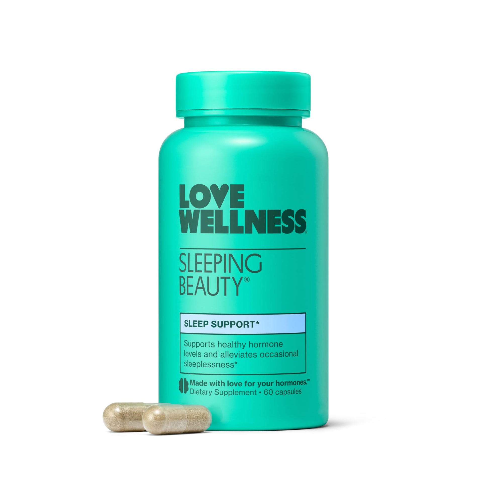 Love Wellness Sleeping Beauty Sleep Support Capsules, 60 Count