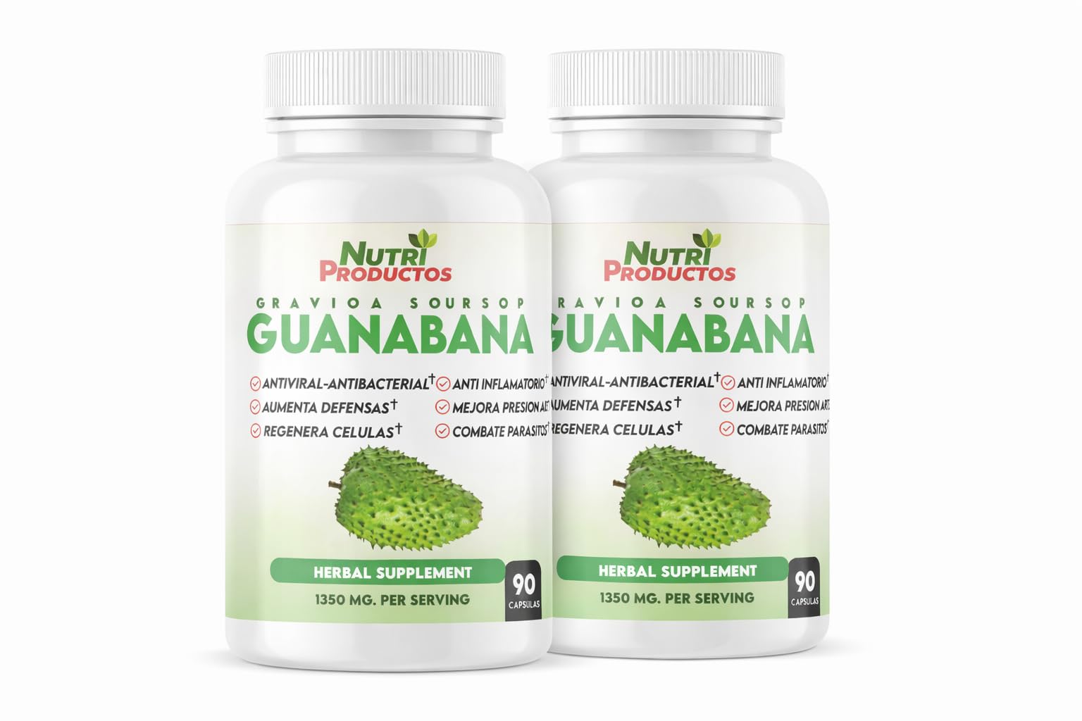 Nutrisalud Products Guanabana Capsules Extra Potent 1350mg per Serving, 180 Capsules