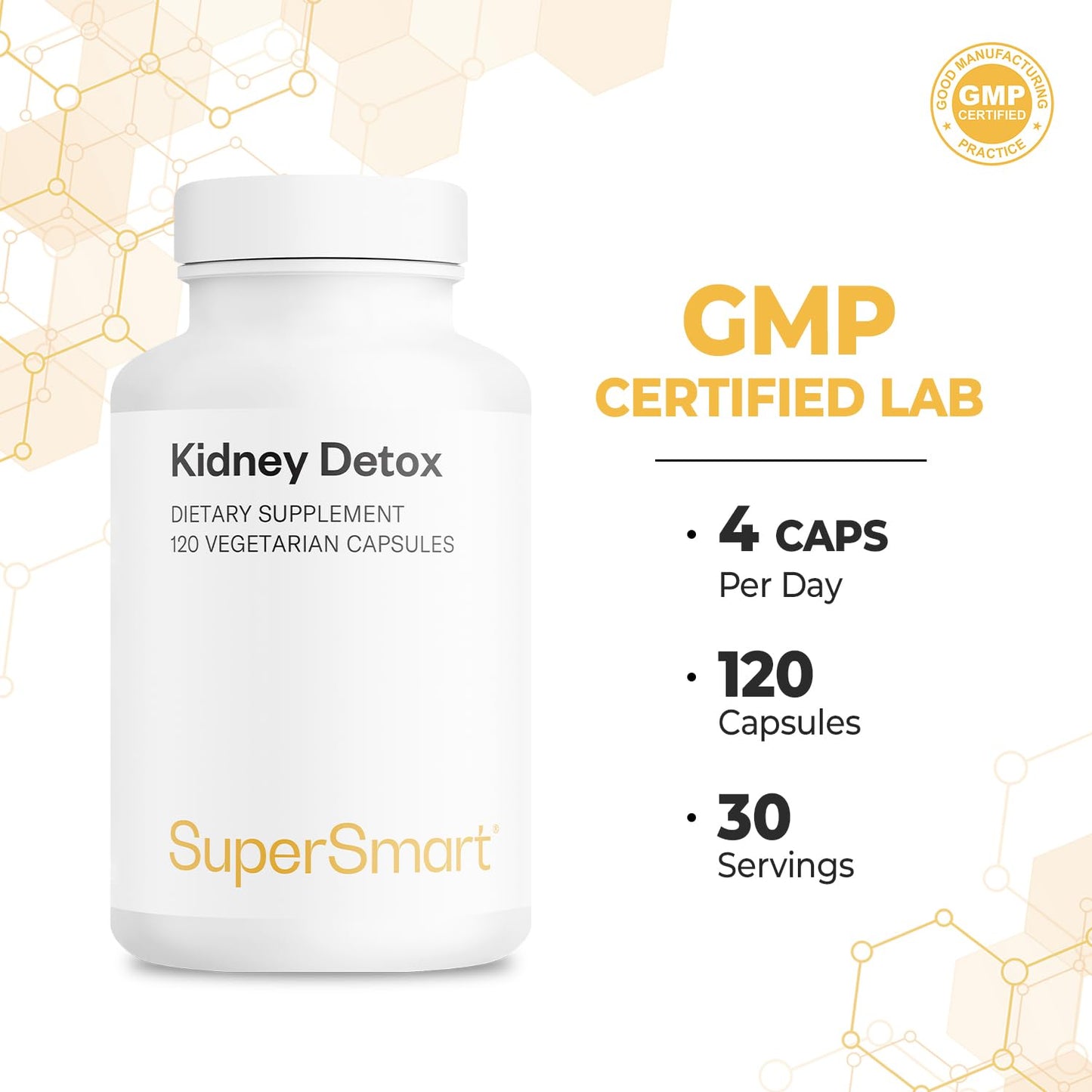 Supersmart Kidney Detox Formula Phyllanthus Niruri Extract Helps Prevent Kidney Stones 120 Capsules