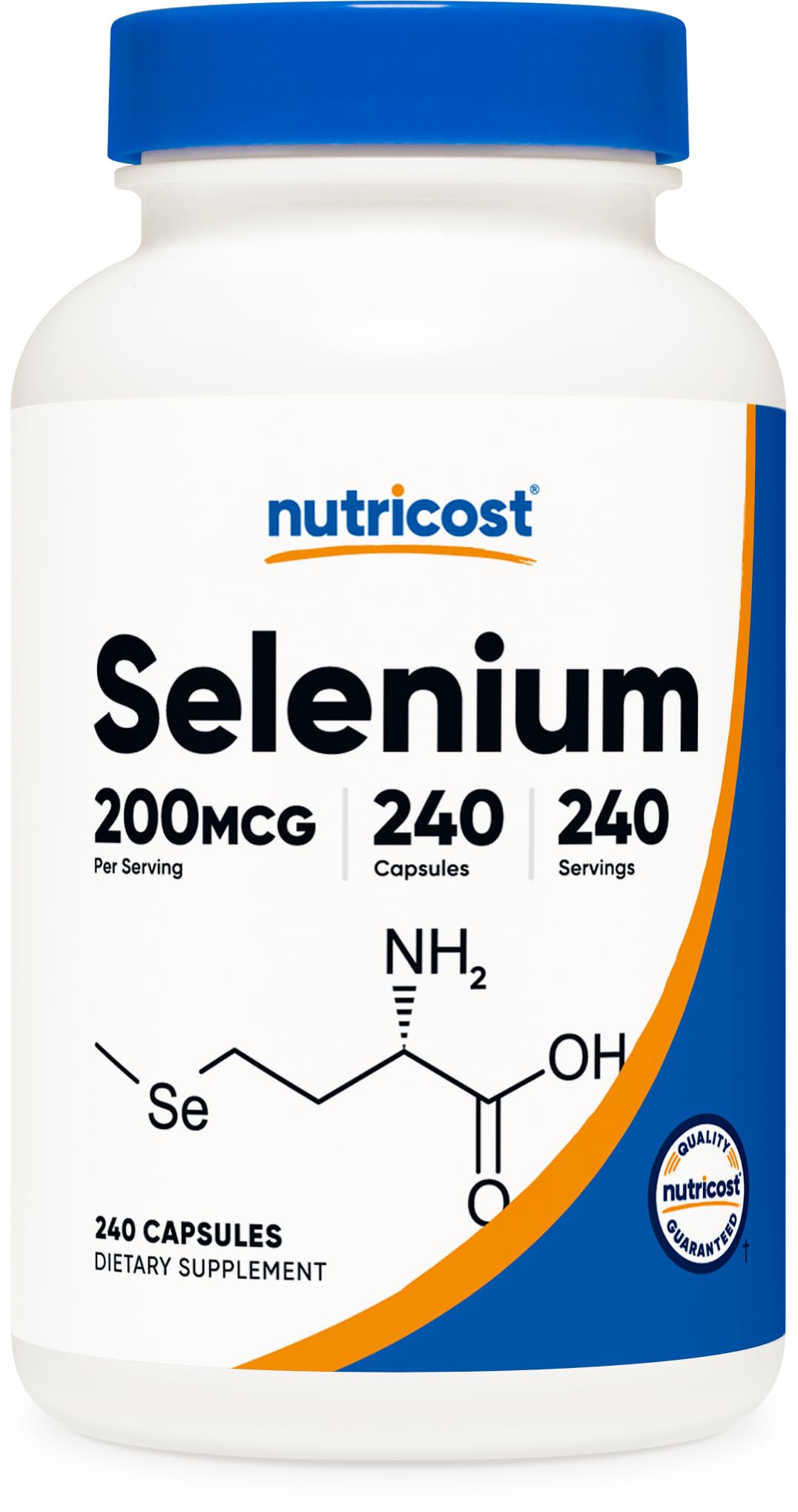 Nutricost Selenium 200mcg L-Selenomethionine Capsules, 240 Count