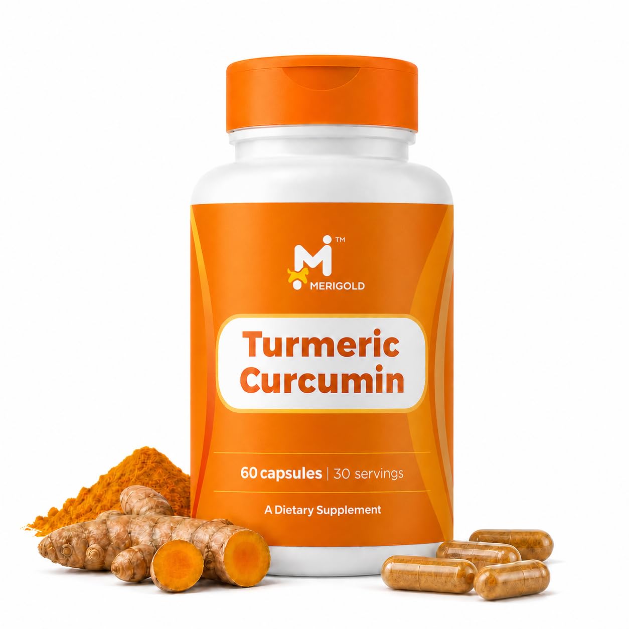 M NUTRITION Turmeric Curcumin Supplement, 1080 mg Complex with 95% Curcuminoid Extract – Supports Healthy Inflammatory Response, Joint Comfort, Mobility & Antioxidant Support, 60 Capsules