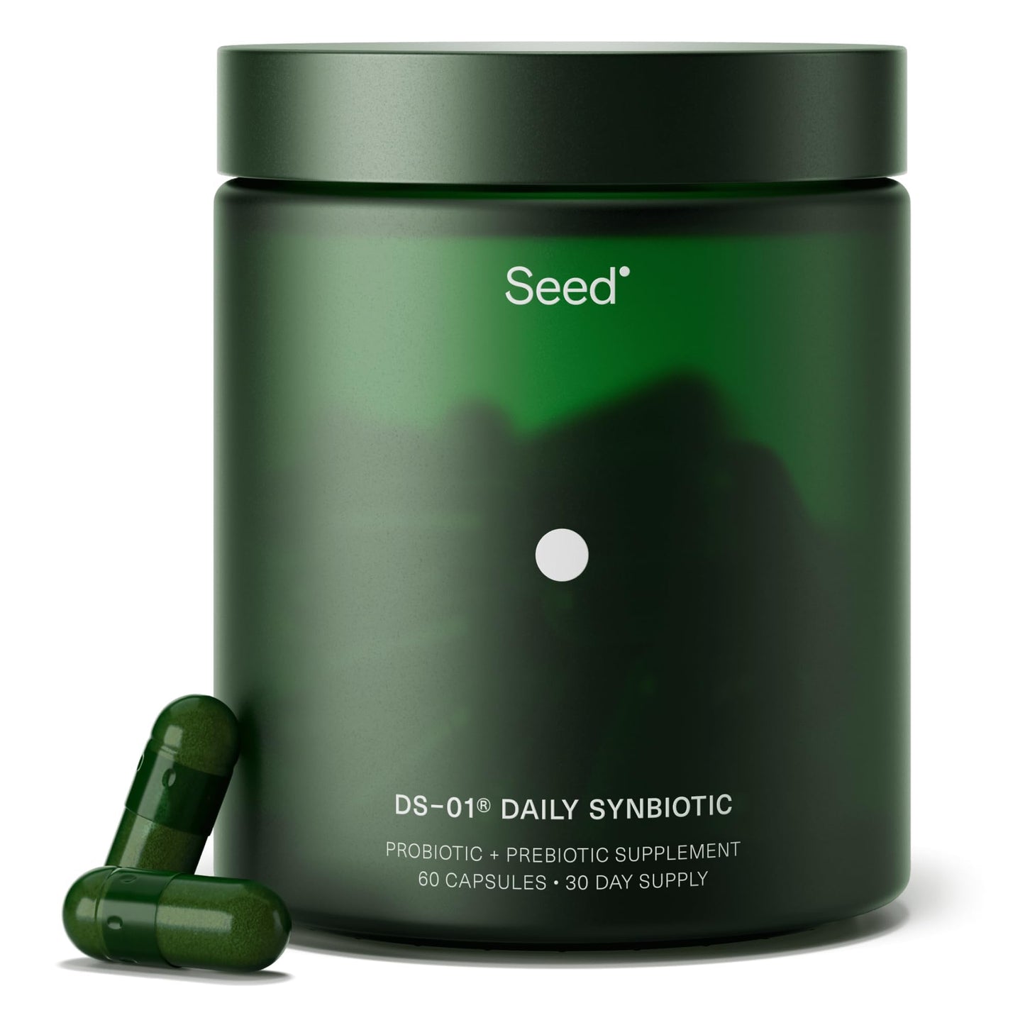 Seed DS-01 Daily Synbiotic - Adult Probiotic + Prebiotic - 30-Days with Jar Capsule 60 Count