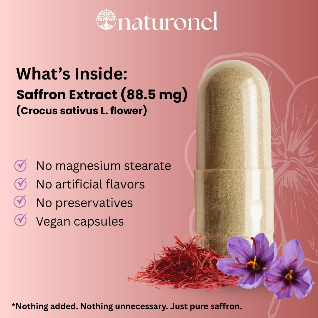 Naturonel Saffron Extract Capsules, 60 Count
