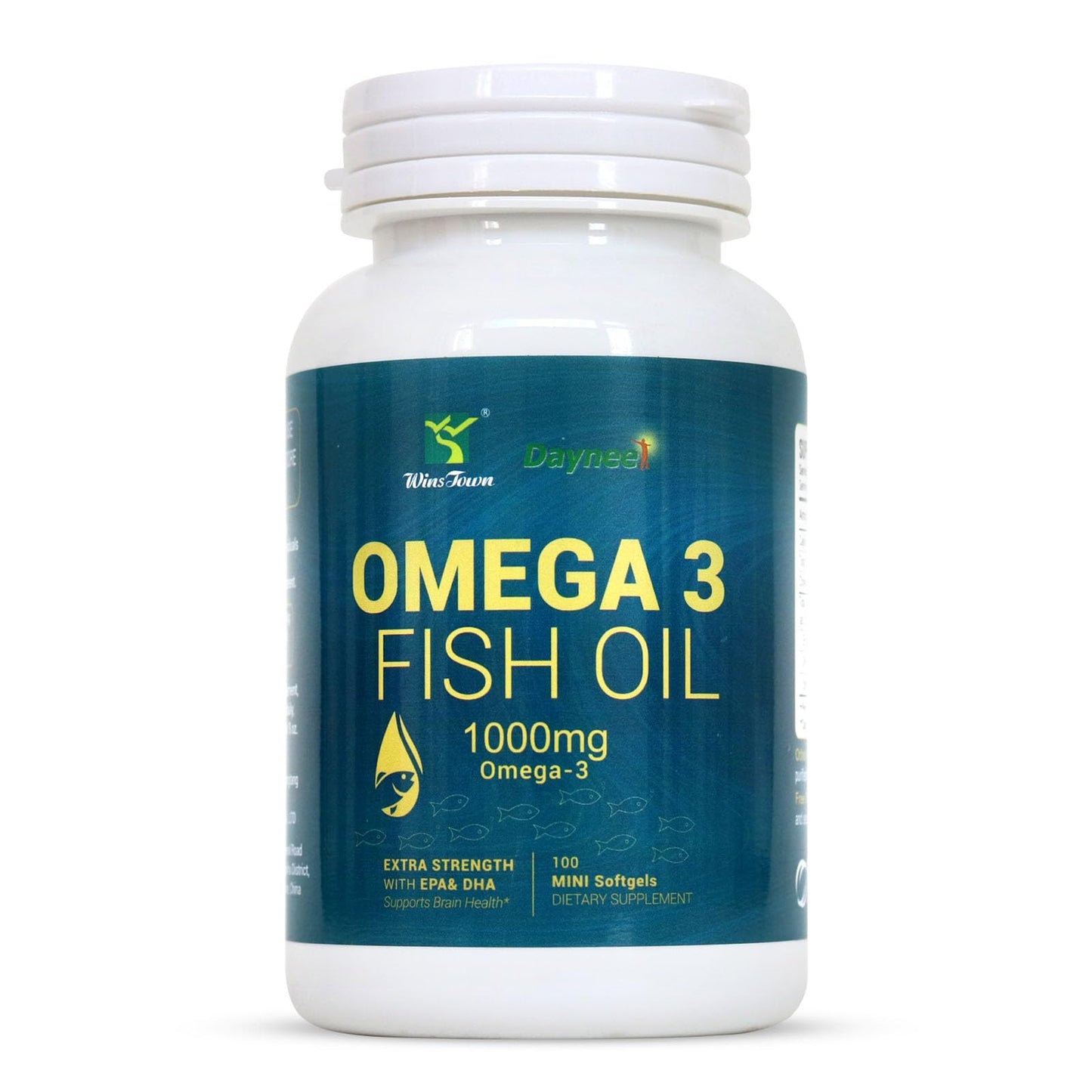 Wins Town Omega 3 Fish Oil Softgels, 100 Softgels