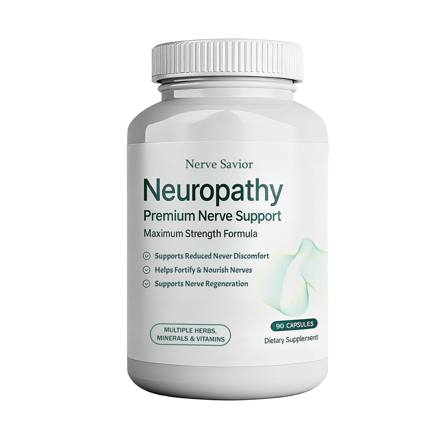 Nerve Savior Alpha Lipoic Acid 600mg with B Vitamins & Herbal Blend for Nerve Health Capsules 90 Count