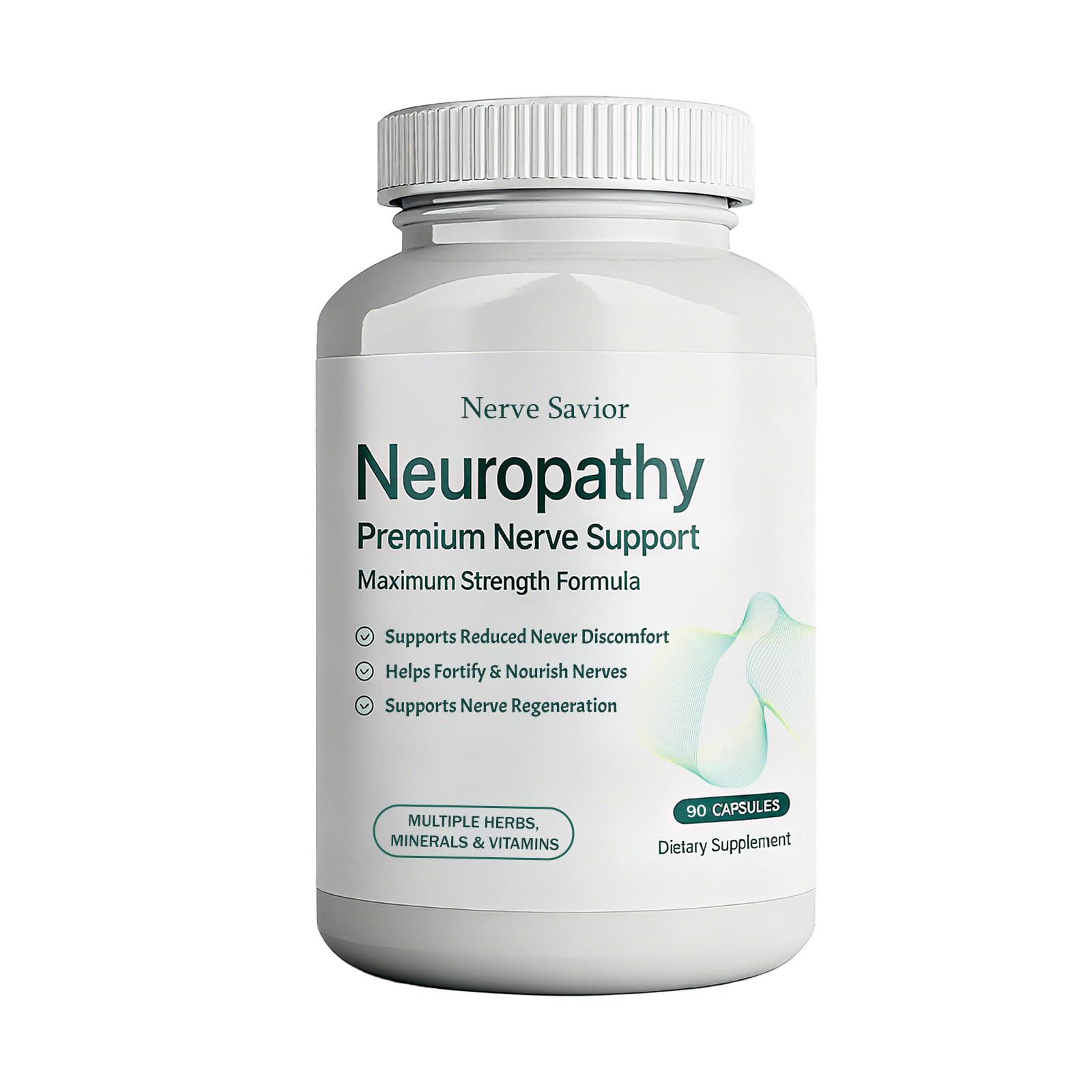Nerve Savior Alpha Lipoic Acid 600mg with B Vitamins & Herbal Blend for Nerve Health Capsules 90 Count