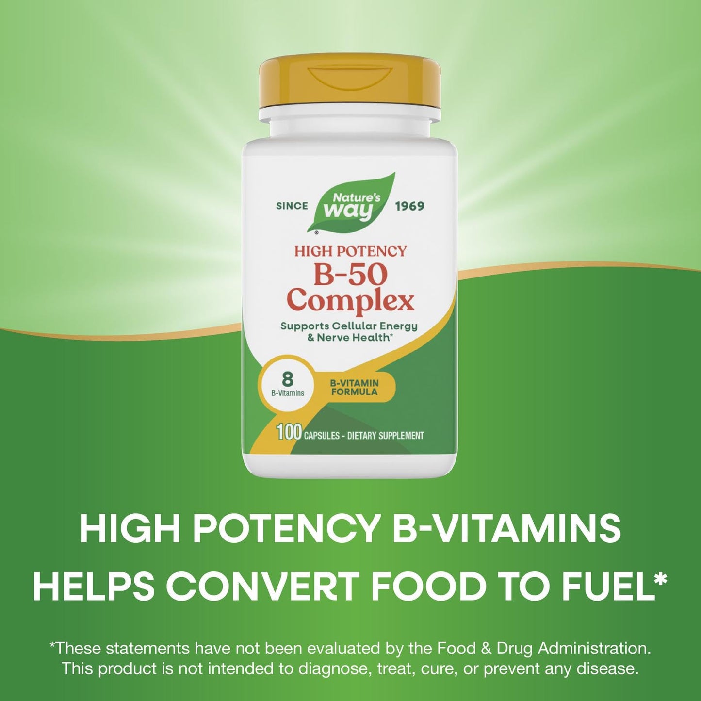 Nature's Way Vitamin B-50 Complex Capsule, 100 Count
