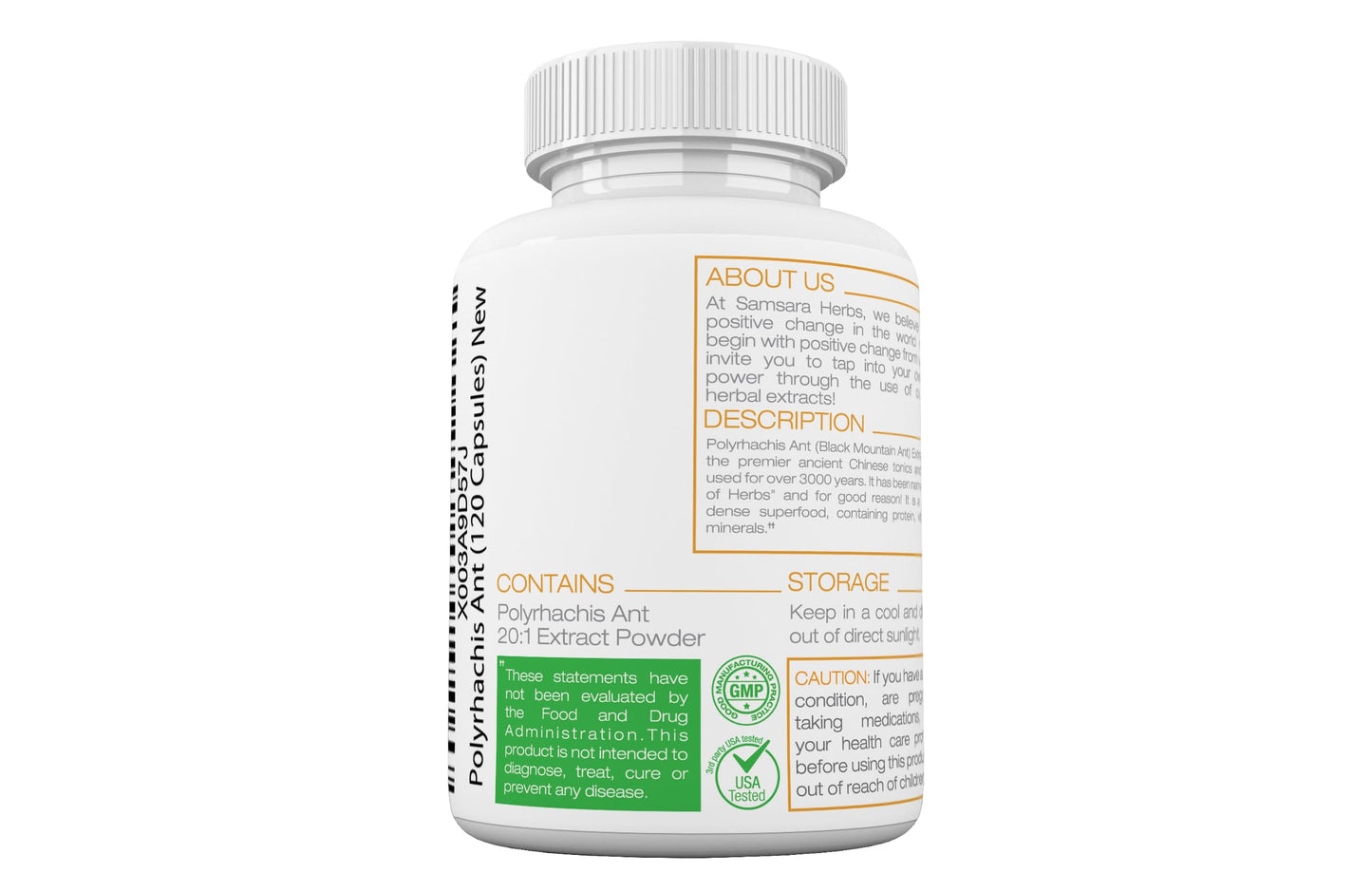 Samsara Herbs Polyrhachis Black Ant Extract 120 Capsules