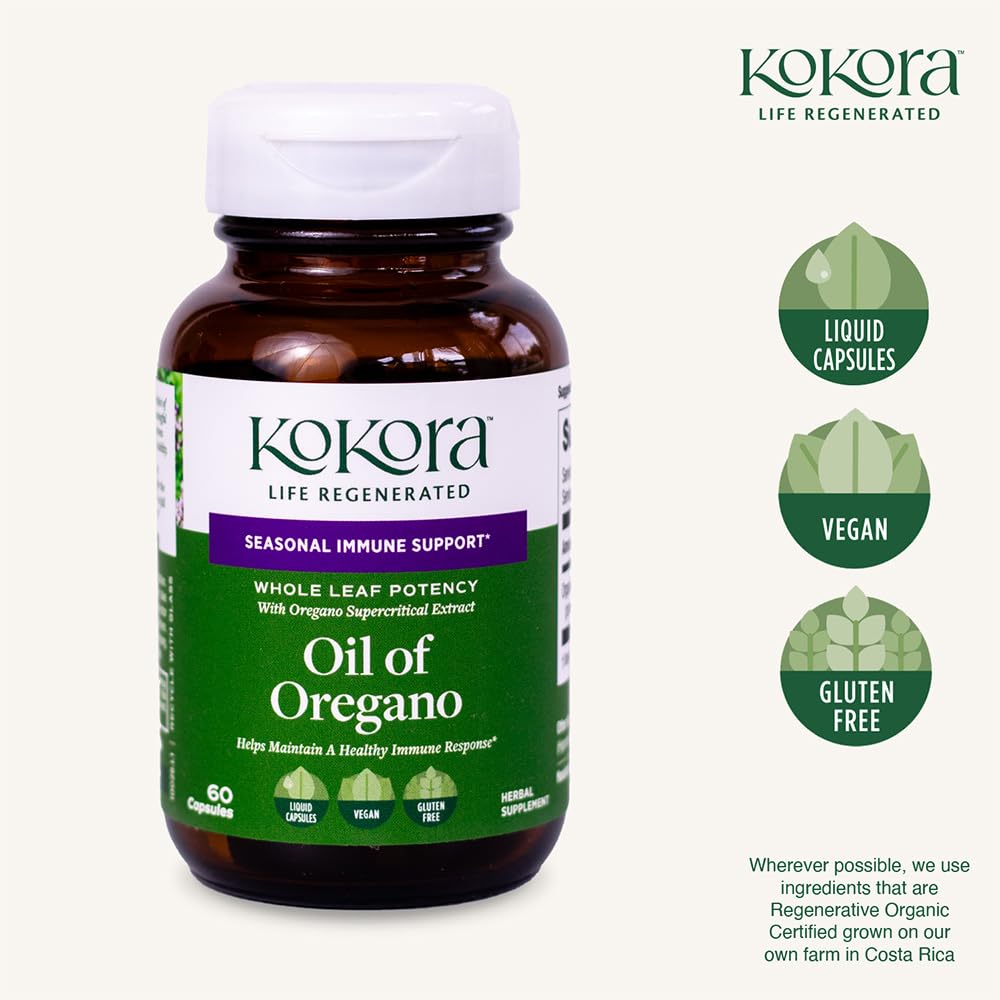 kokora Oil of Oregano Capsules, 60 Count