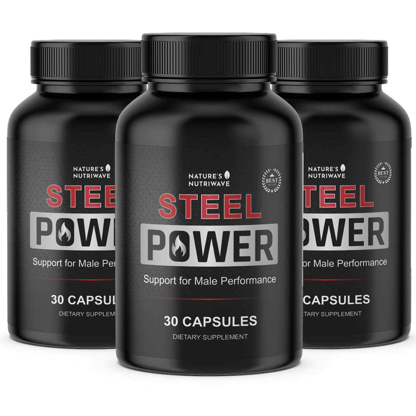 Nature’s NutriWave Steel Power L-Citrulline, L-Carnitine & Maca Capsules 90