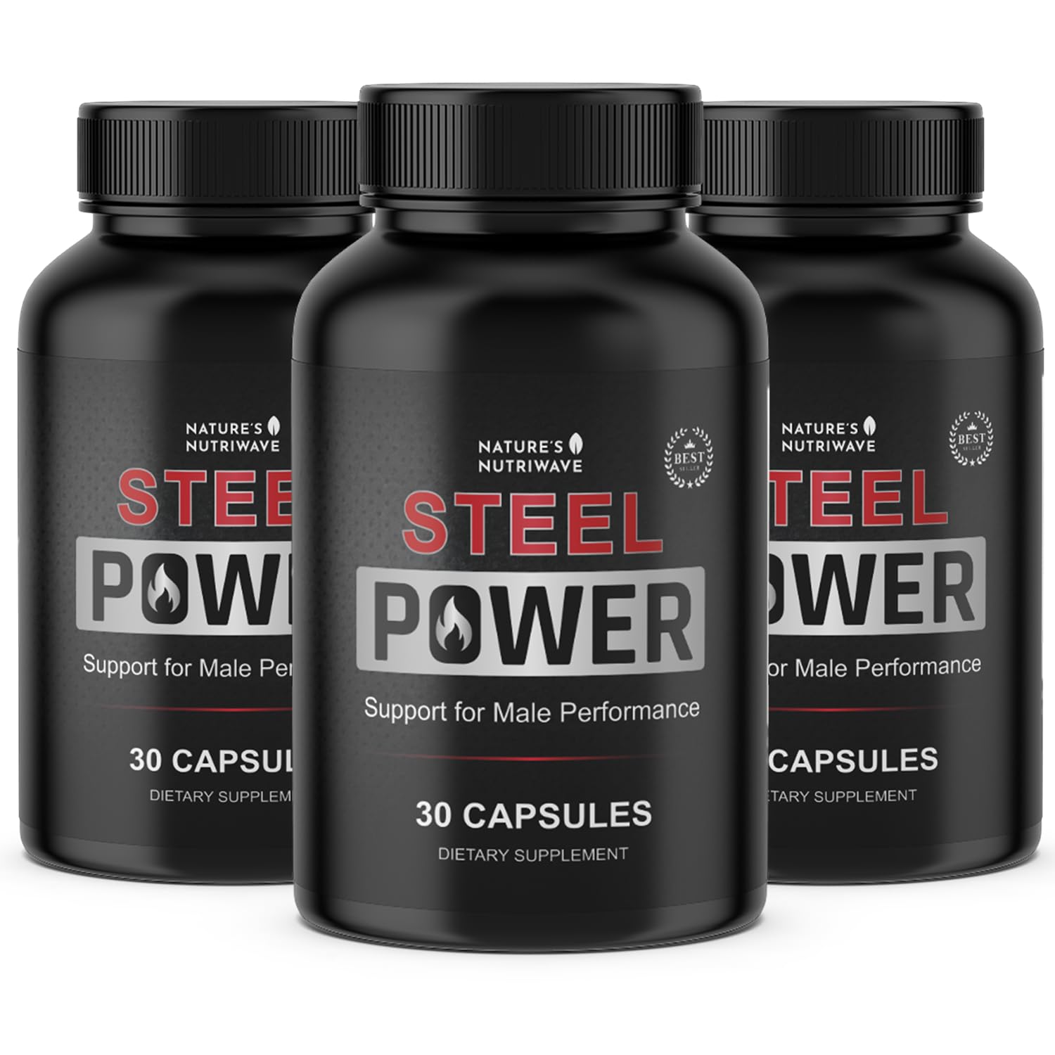 Nature’s NutriWave Steel Power L-Citrulline, L-Carnitine & Maca Capsules 90