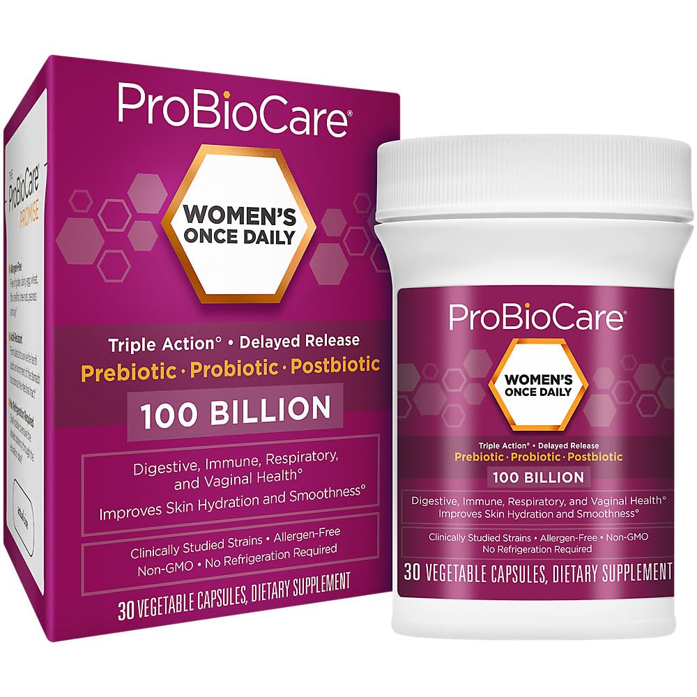 ProBioCare WomenaTMs Once Daily Probiotic for Digestive Health 100 Billion CFU, Capsule, 30 Count
