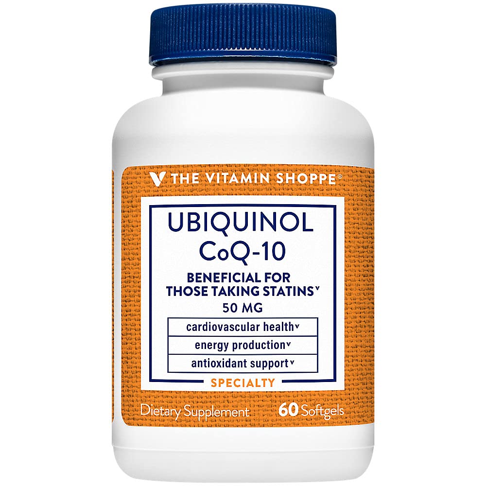 The Vitamin Shoppe Ubiquinol CoQ-10 50mg Softgels, 60 Count