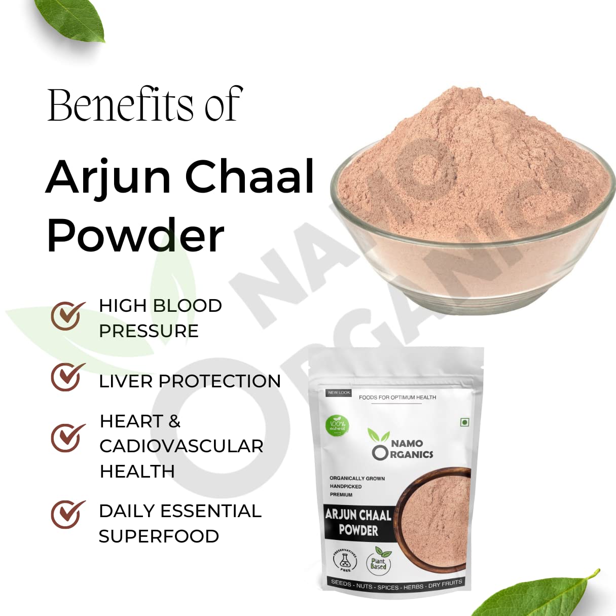 Namo Organics Organic Arjun ki Chaal Powder 17.64 Ounce