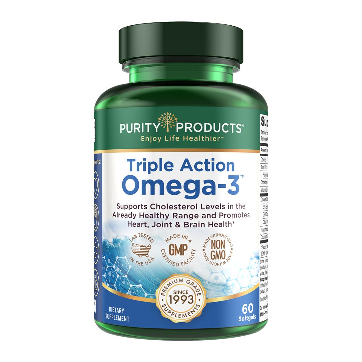 Purity Products Triple Action Omega-3 Super Pill 60 Softgels