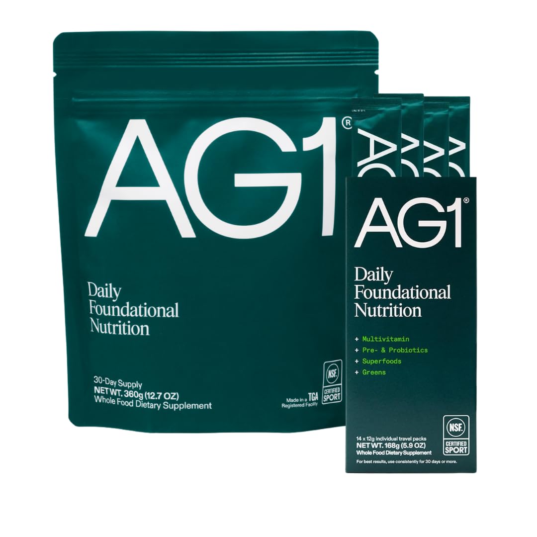 AG1 Greens Powder Supplement, 14ct Travel Pack