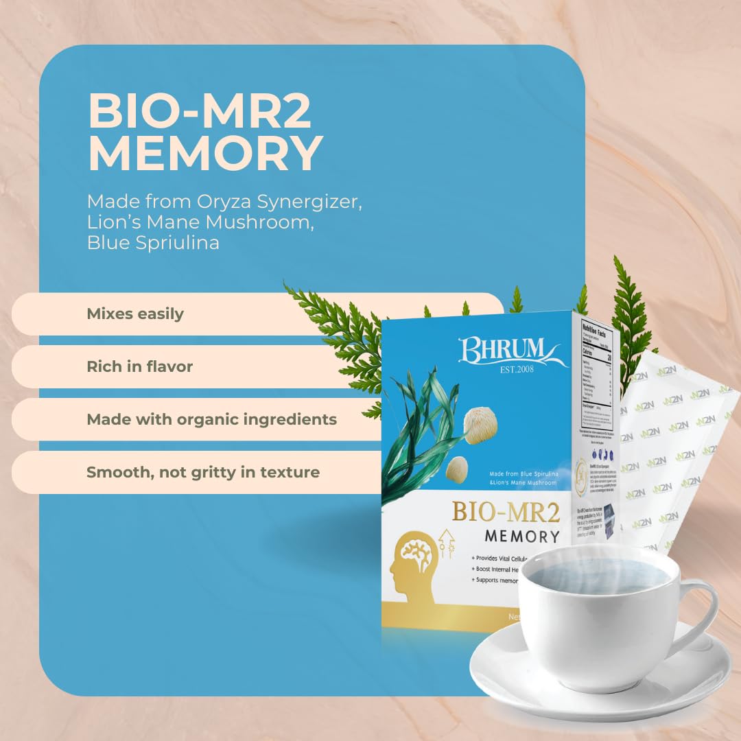 Bhrum Bio-MR2 Memory 180g Mushroom Healthy Drink Powder 6.3 Ounces