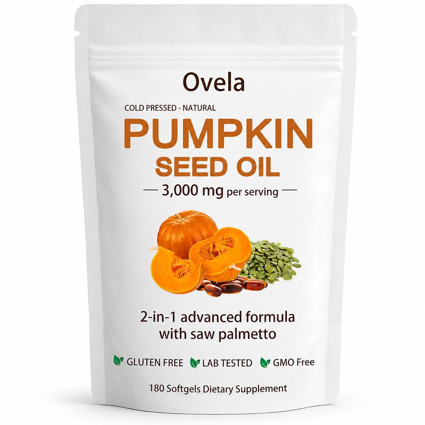 ixarco Ovela Pumpkin Seed Oil Capsules with Saw Palmetto 1 Count