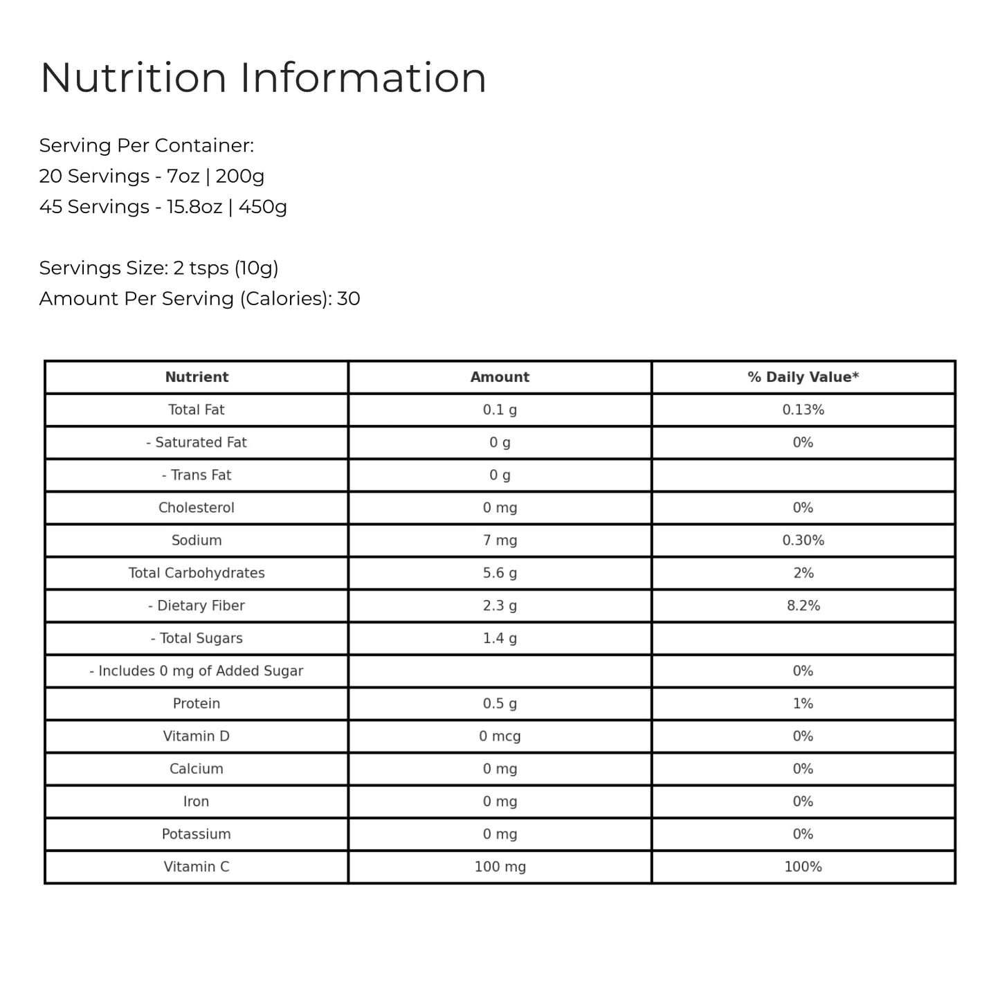 Tropeaka Immunity Powder 7 oz