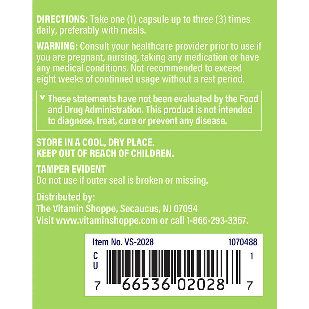 The Vitamin Shoppe Echinacea Capsules 100 Count