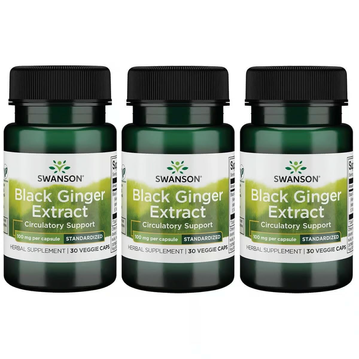 Swanson Black Ginger Extract 90 Capsules