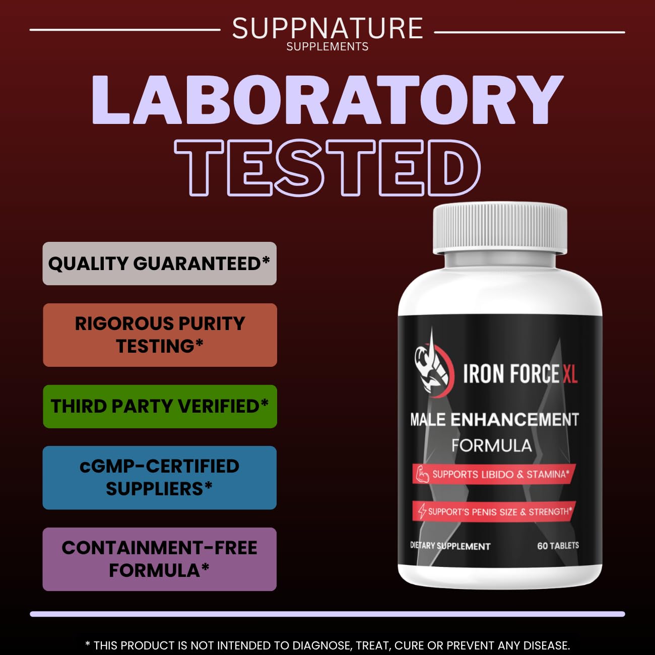 SuppNature Iron Force XL Tablets, 60 Count