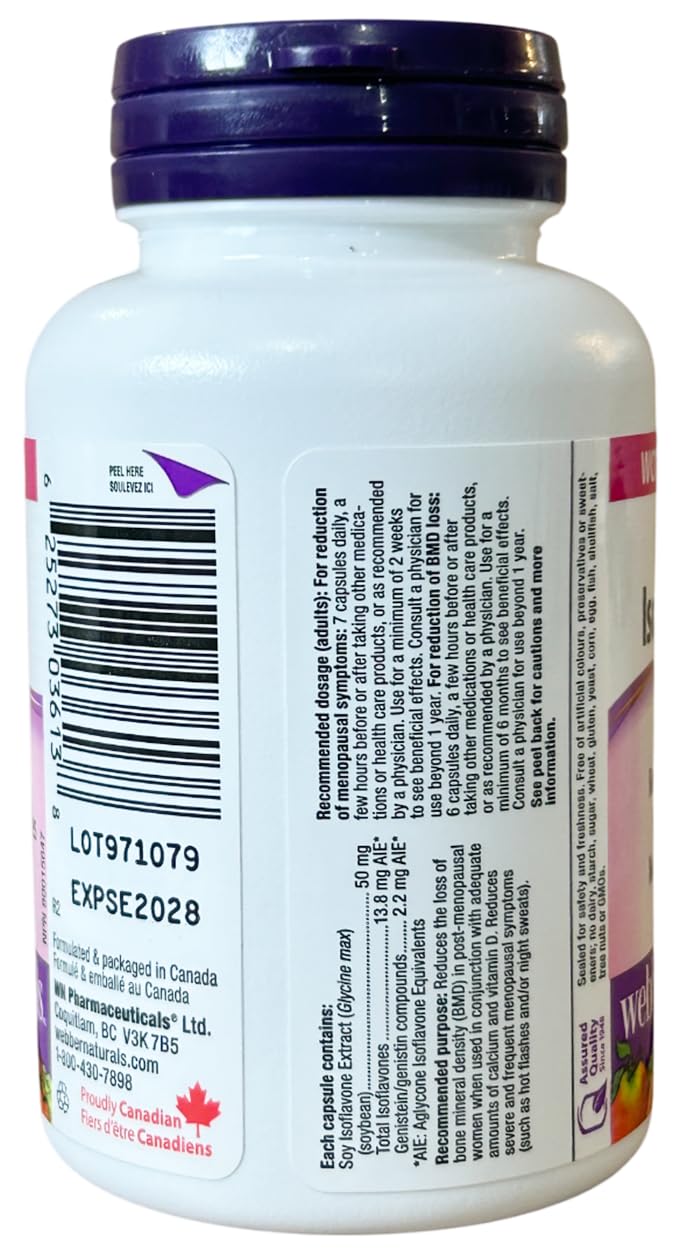 Webber Naturals Soy Isoflavones 50mg Capsules, 90 Capsules