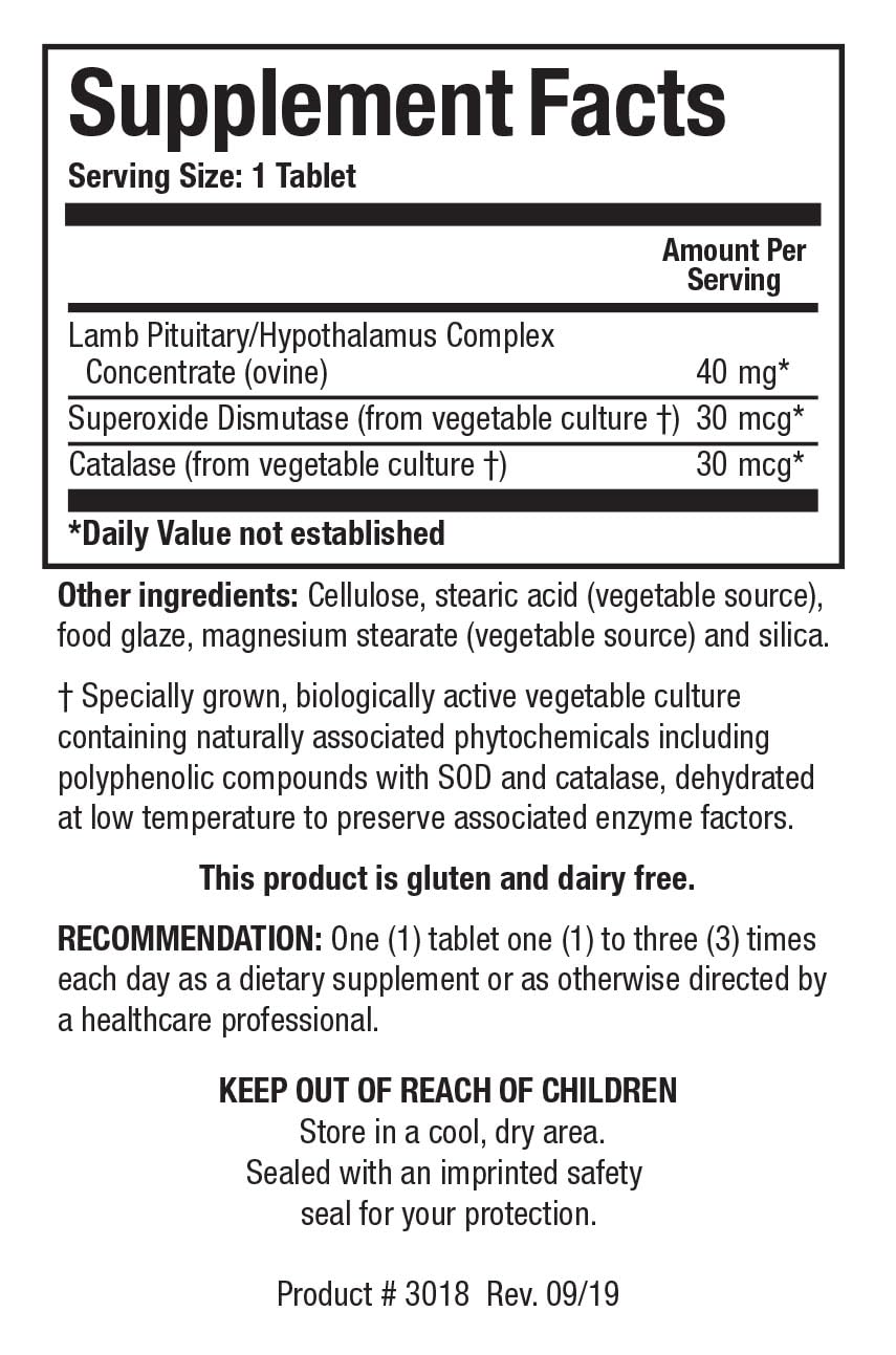 Biotics Research Cytozyme PT HPT Lamb Pituitary Hypothalamus Complex, 180 Tablets