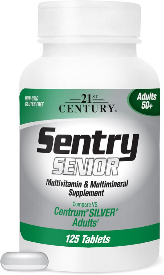 21st Century Sentry Senior 50+ Tablets, 125 Count (Pack of 3)
