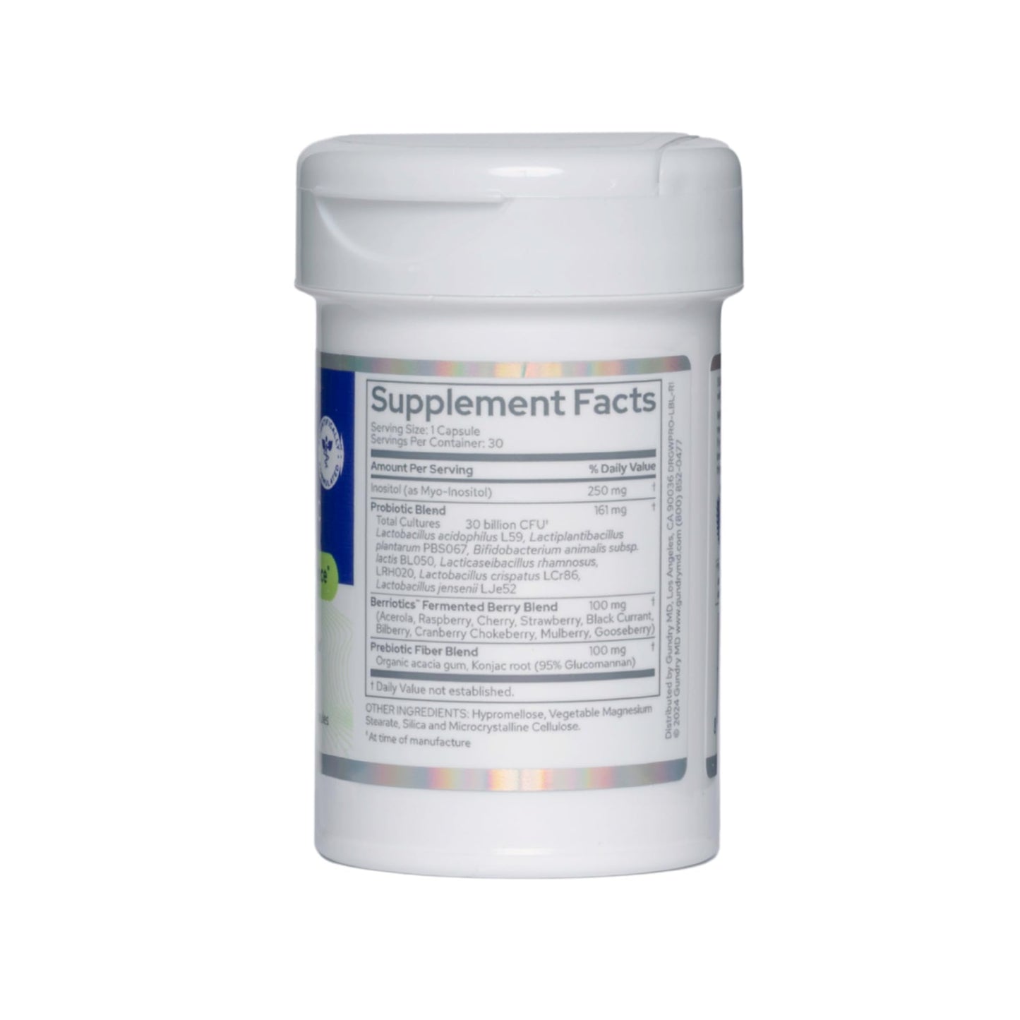 Gundry MD Women's Total Probiotic with Inositol for Metabolic and Reproductive Wellness Support Capsule, 30 Count