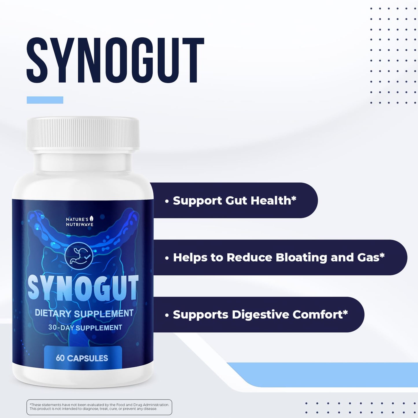 Nature’s NutriWave Synogut Psyllium, Flaxseed & Aloe Vera Capsule 180