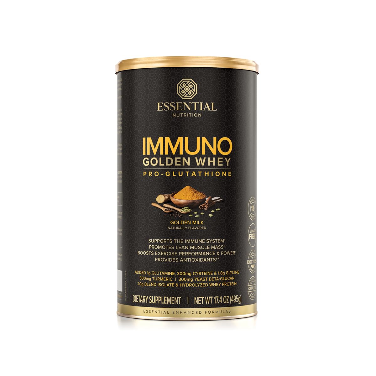 Essential Nutrition Immuno Golden Whey Protein Powder 16.93 oz