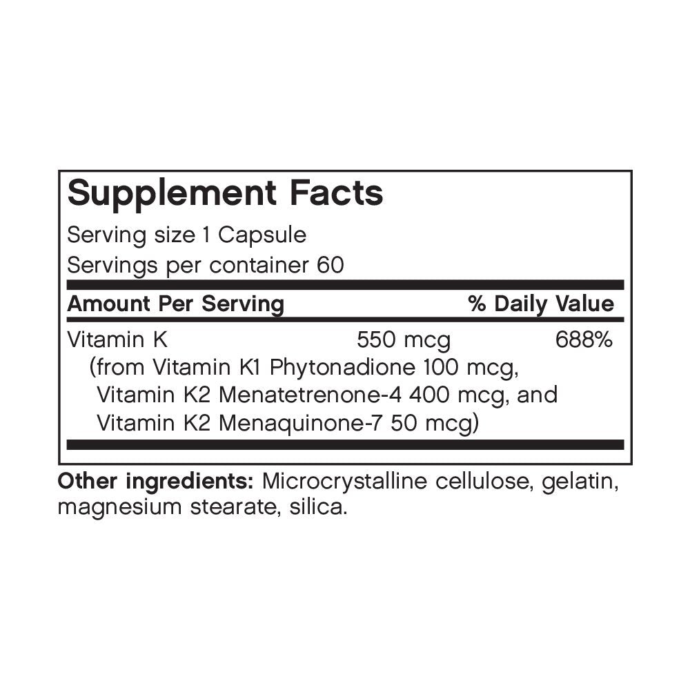 Futurebiotics Vitamin K Triple Play 60 Capsules