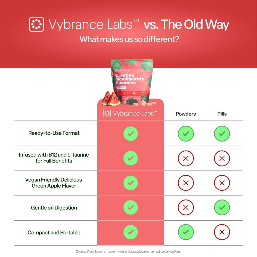 VYBRANCE LABS Creatine Monohydrate Gummies 120 Count