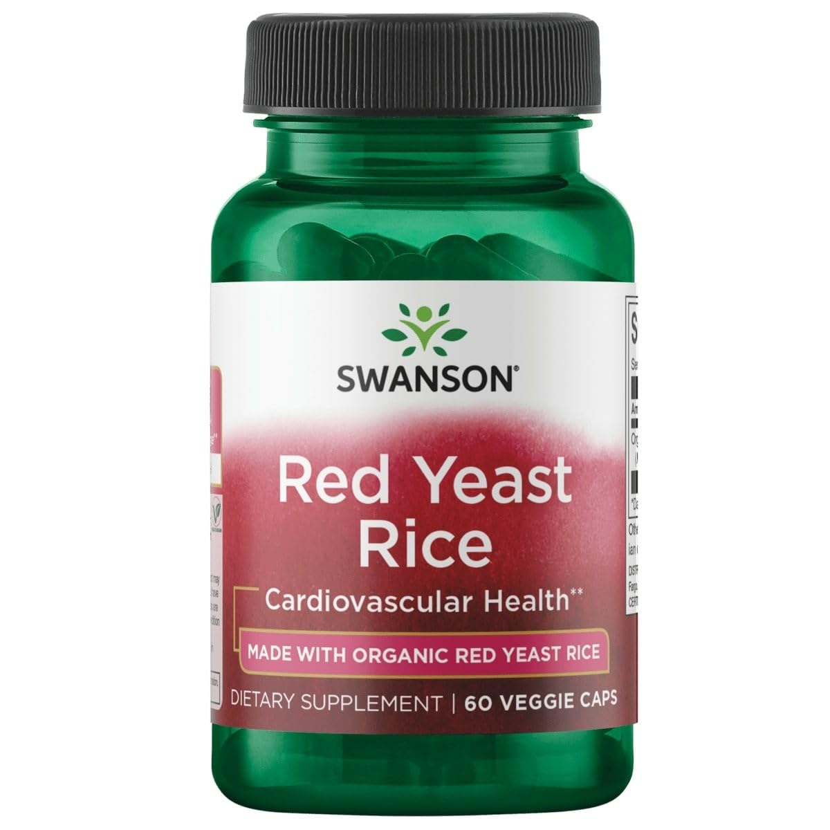 Swanson Red Yeast Rice 600 mg Capsules, 60 Count