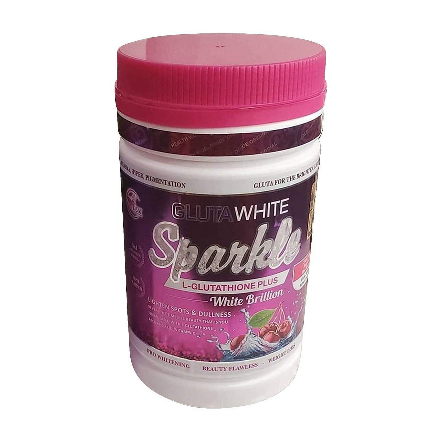Supream gluta GLUTA White Sparkle L-GLUTATHIONE Plus Best 2X Skin WHITENING Supplement 750G Powder 72 Count
