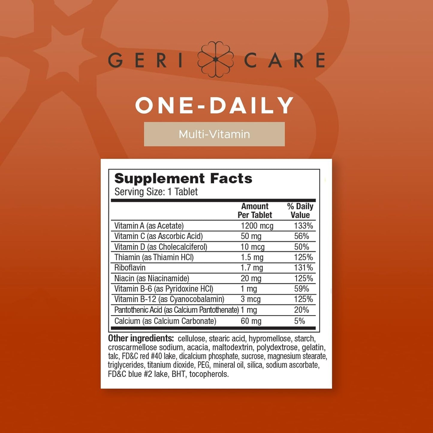 GeriCare Multivitamin Supplement Tablets 1000