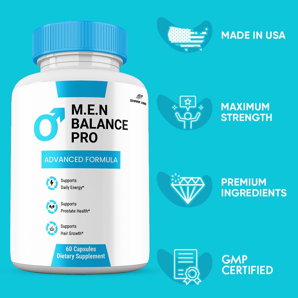 Shark Labs M.E.N Balance Pro Capsules, 60 Count