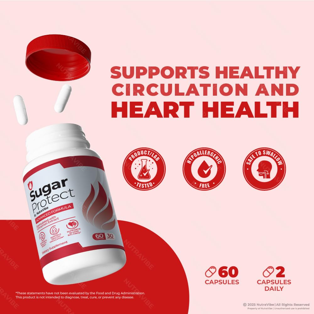 NutraVibe Sugar Protect Capsules 300 Capsules