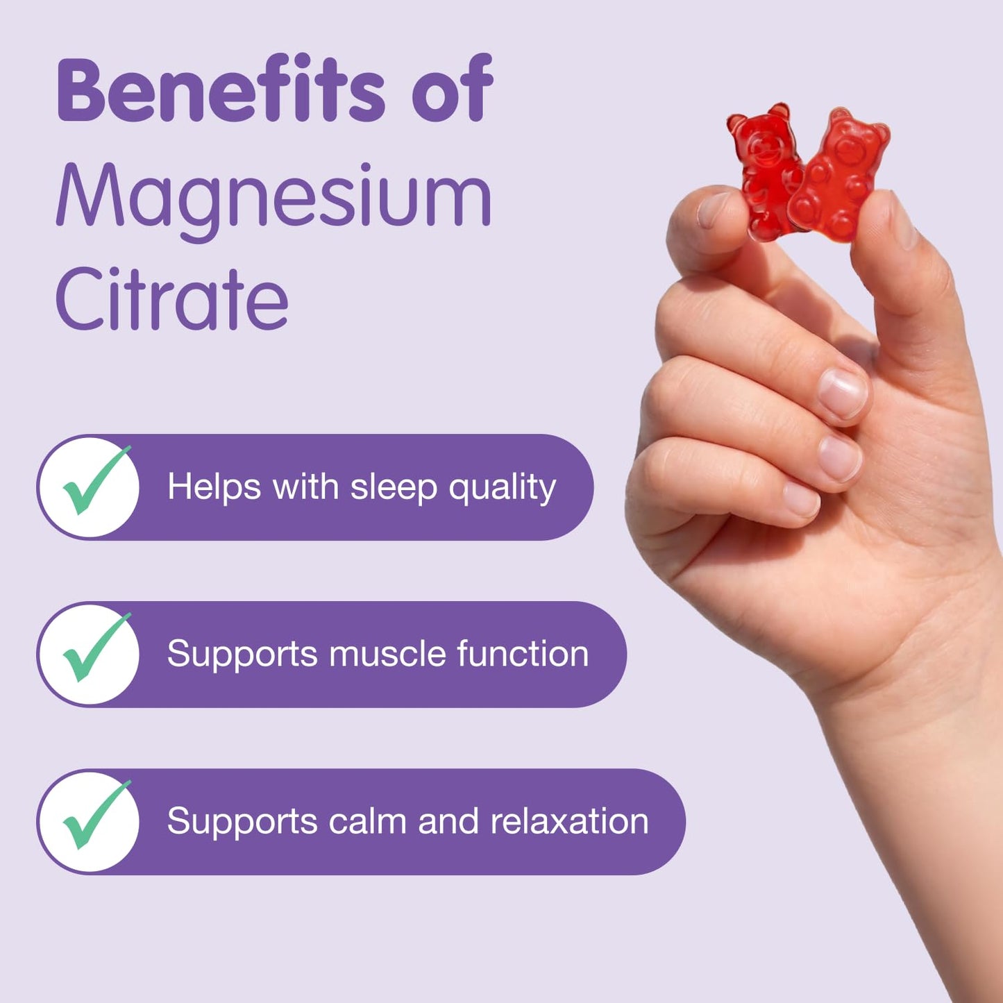 DR. MORITZ Calm Kids Magnesium Gummies, No Sugar Magnesium Kids Supplement, 180 Count