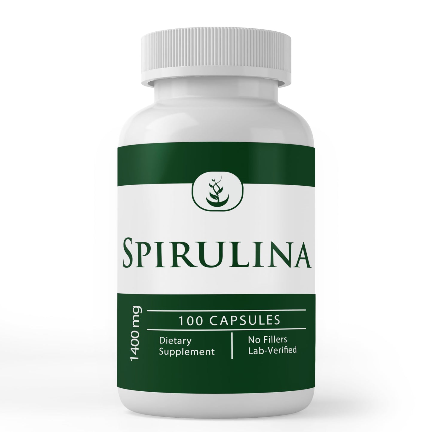 PURE ORIGINAL INGREDIENTS Spirulina Capsules 100 Count