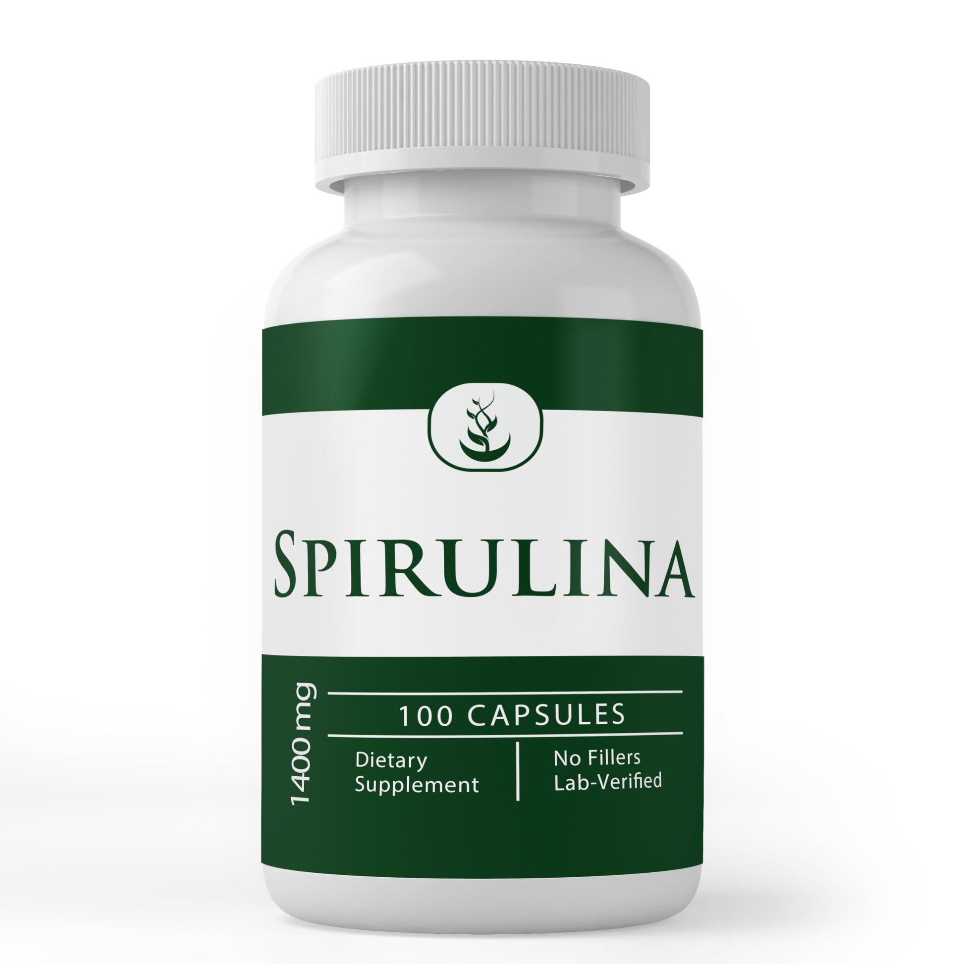 PURE ORIGINAL INGREDIENTS Spirulina Capsules 100 Count