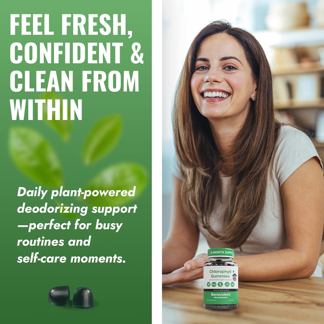 Benevolent Nourishment Chlorophyll Supplement Gummies 60 Count
