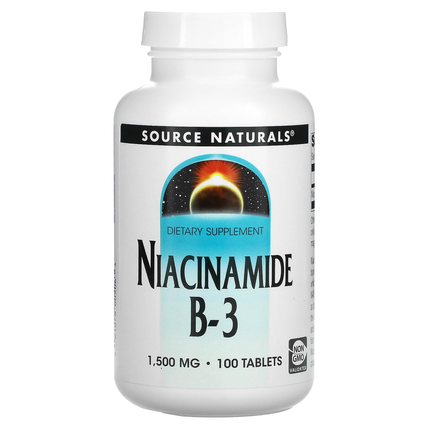 Source Naturals Niacinamide 1500mg Vitamin B-3 Timed Release Energy Support, 100 Tablets