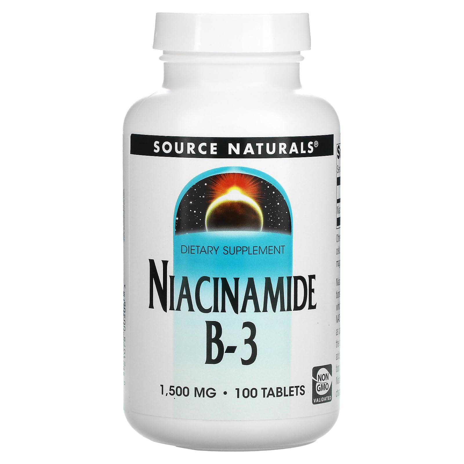 Source Naturals Niacinamide 1500mg Vitamin B-3 Timed Release Energy Support, 100 Tablets