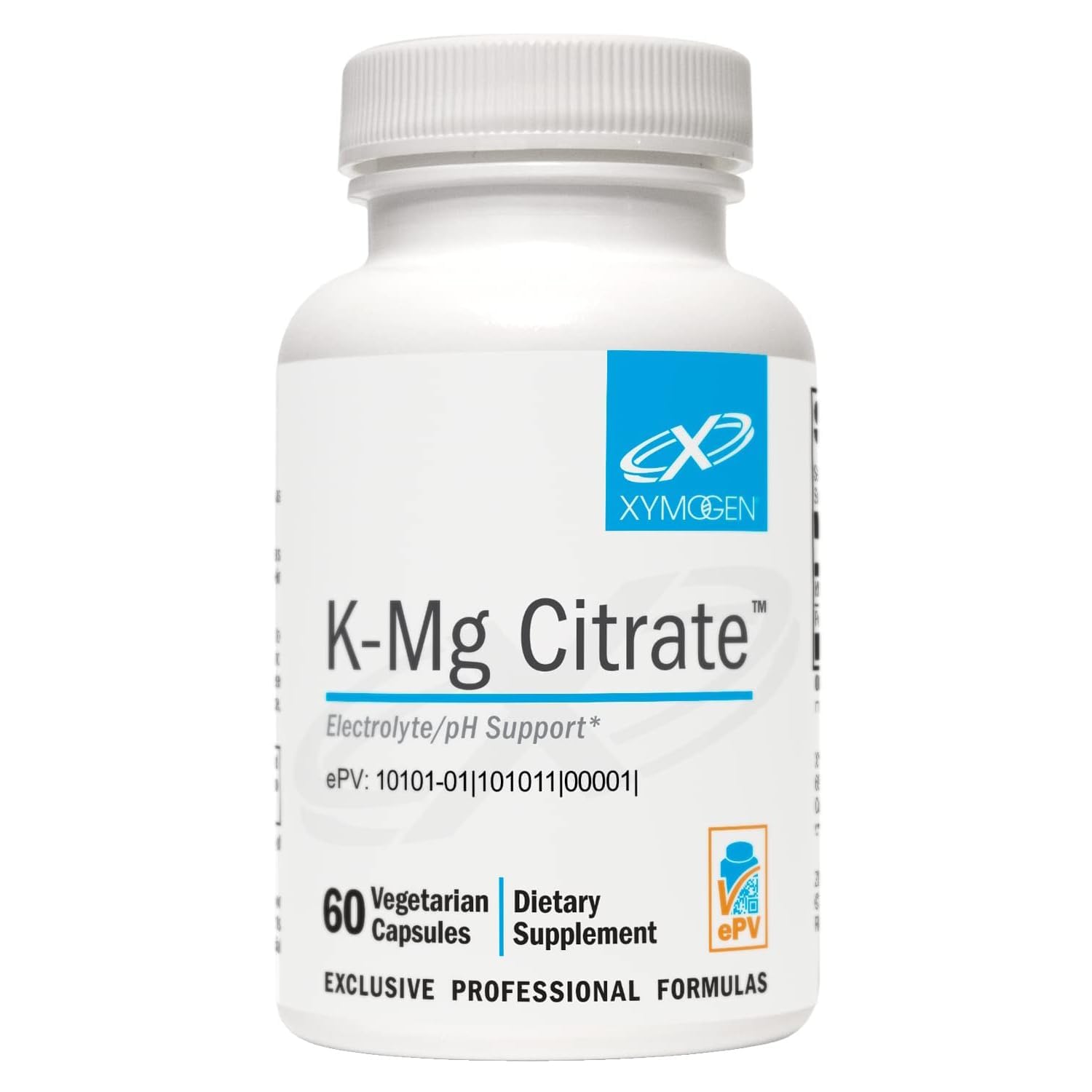 XYMOGEN K-Mg Citrate Potassium & Magnesium Citrate Electrolyte, Muscle & Nerve Function Support 60 Capsules